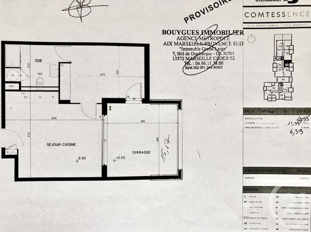 Appartement T2 à louer - 2 pièces - 39.52 m2 - MARSEILLE - 13012 - PROVENCE-ALPES-COTE-D-AZUR - Century 21 Immo-Conseil